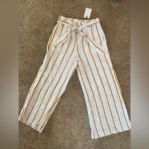 Striped Paper Bag Pants